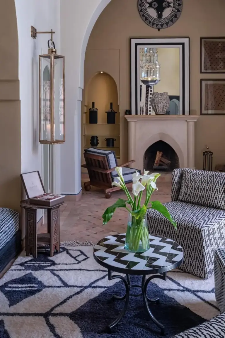 Villa lujosa con piscina privada - Kasbah Conti en Marrakech, sala de estar elegante