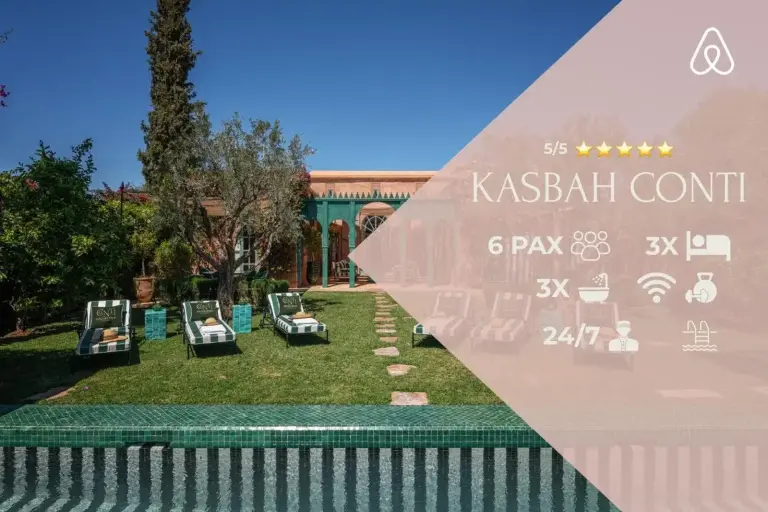 Villa lujosa con piscina privada - Kasbah Conti en Marrakech, descripción de la villa