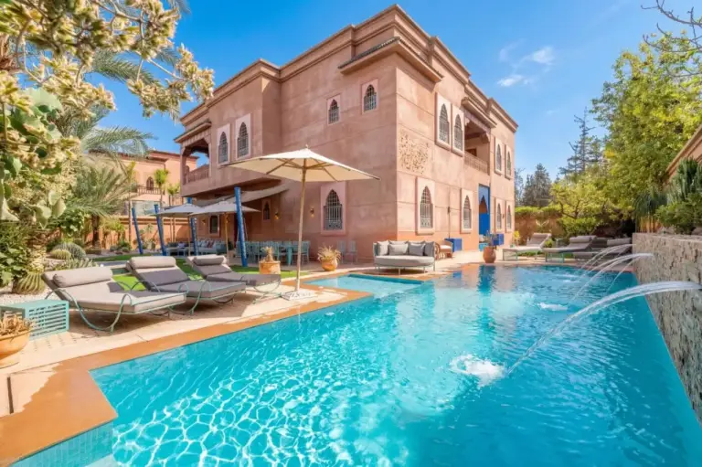Another angle of Luxury Private Villa Taj Sofia & Spa’s pool area