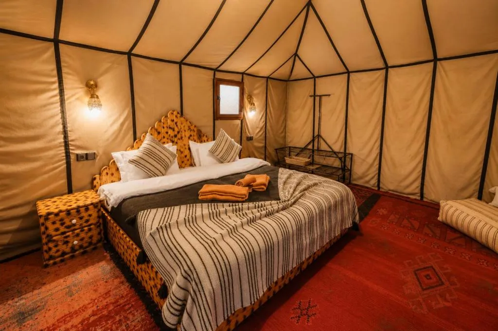 Luxury Sahara Desert Dome Camp Erg Chebbi Merzouga bedroom view