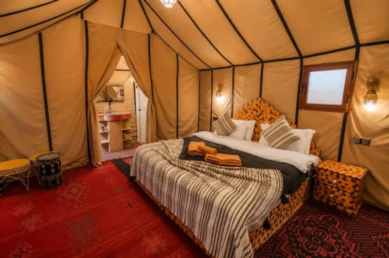 Luxury Sahara Desert Dome Camp Erg Chebbi Merzouga tent entrance