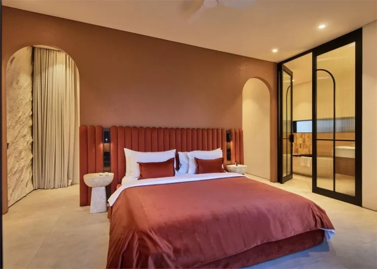 Lyvin Bingin Villas bedroom with elegant furnishings
