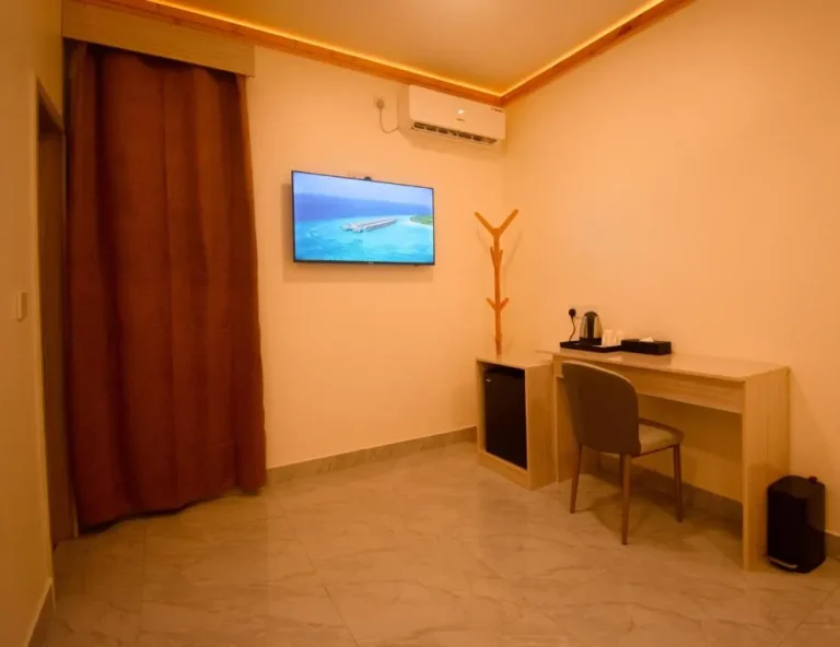 Workspace in room at Maako Retreats in Funadhoo