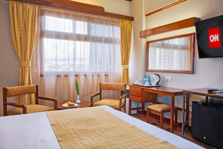 Cozy corner of the room at Maanzoni 680 Hotel in Nairobi