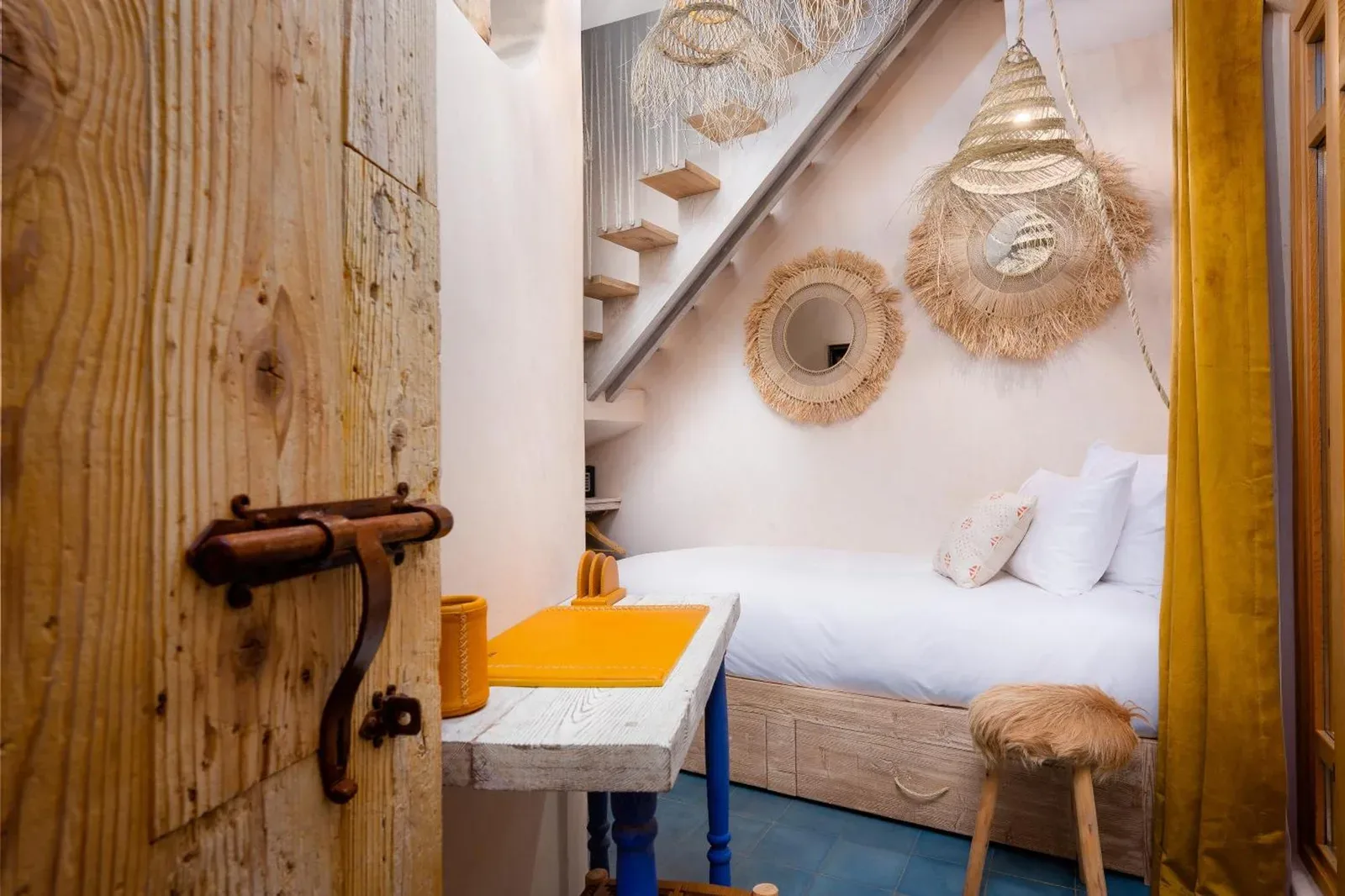 Unique room design at Mama Lova Hôtel in Essaouira