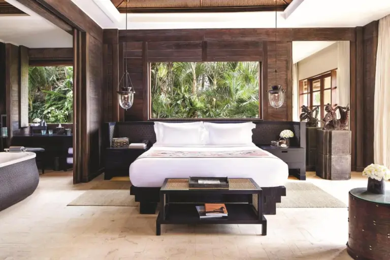 Charming bedroom suite at Mandapa, a Ritz-Carlton Reserve in Ubud