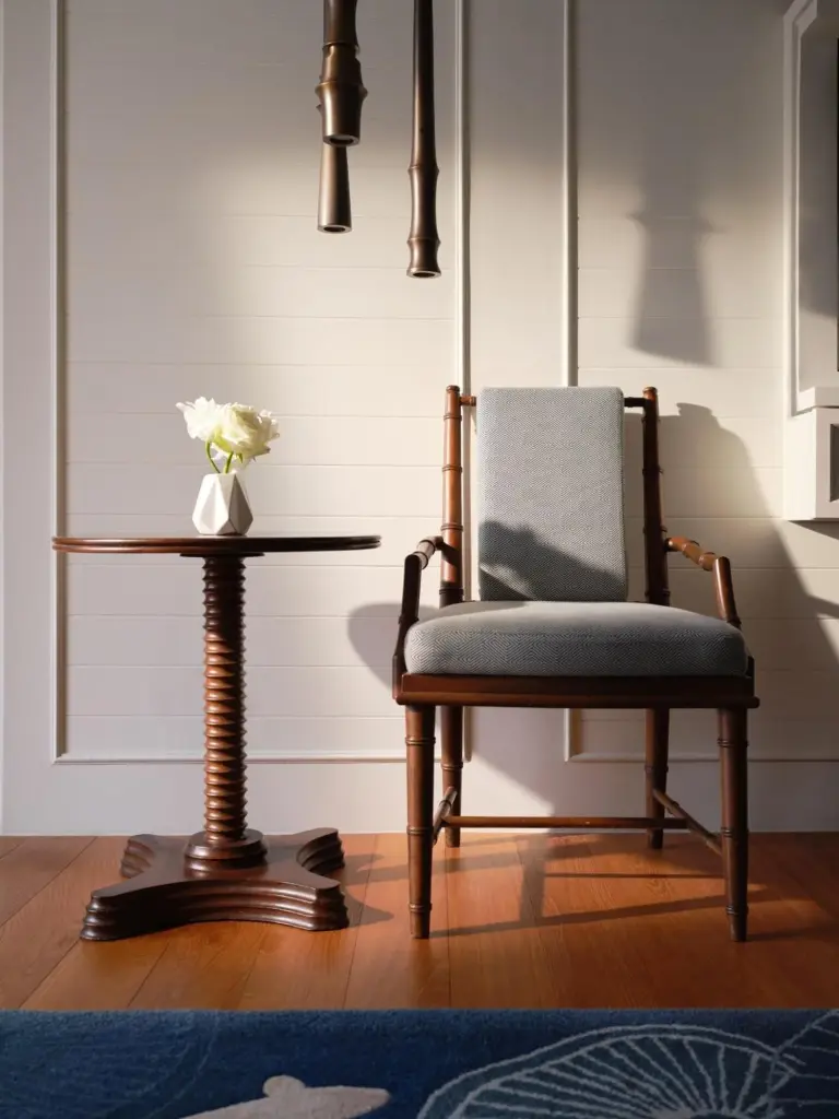 Stylish chair and table in Mandarin Oriental, Bangkok