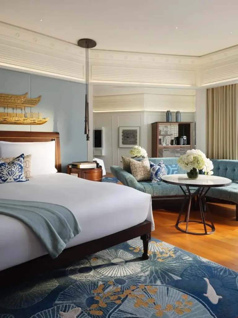 Comfortable seating in Deluxe Room at Mandarin Oriental, Bangkok