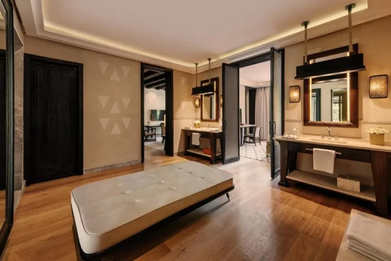 Modern bathroom at Mandarin Oriental, Marrakech