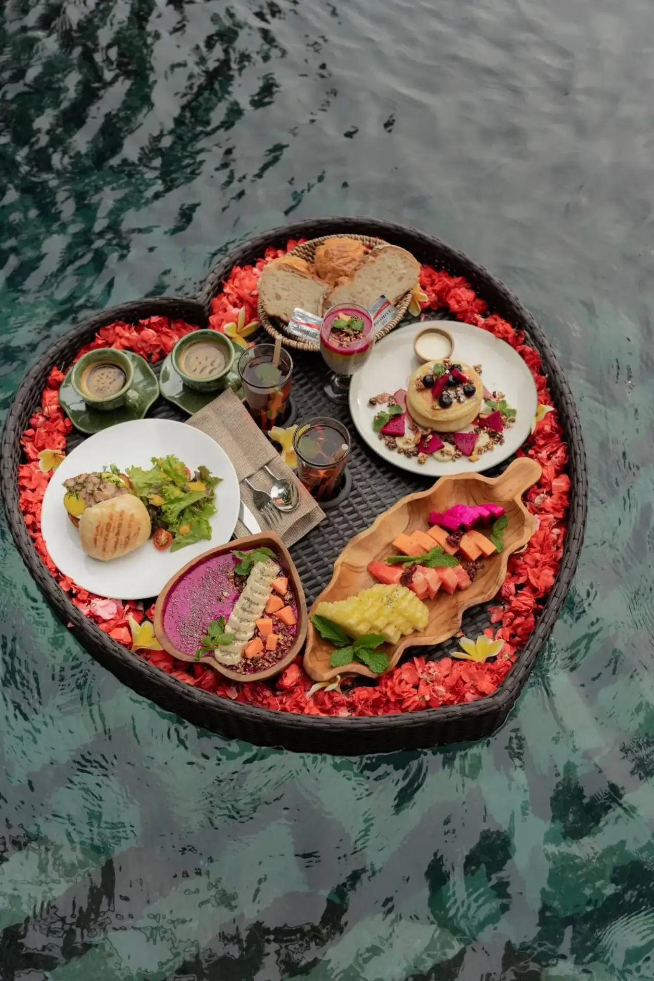 Floating Breakfast at Marangga Ubud Villas