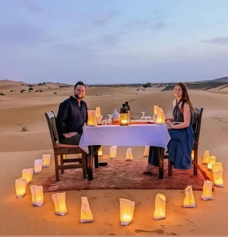 Mariam Desert Camp in Merzouga - romantic outdoor dining