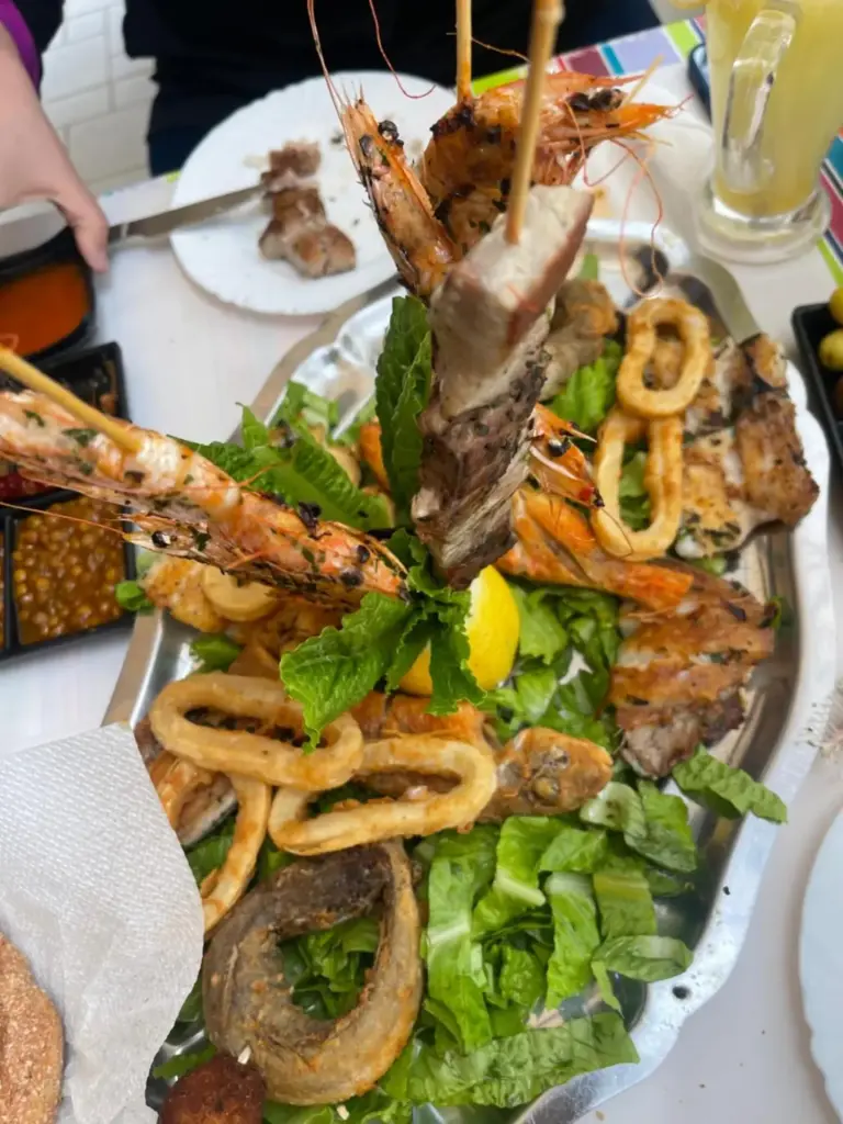 Mariam Desert Camp in Merzouga - seafood dining