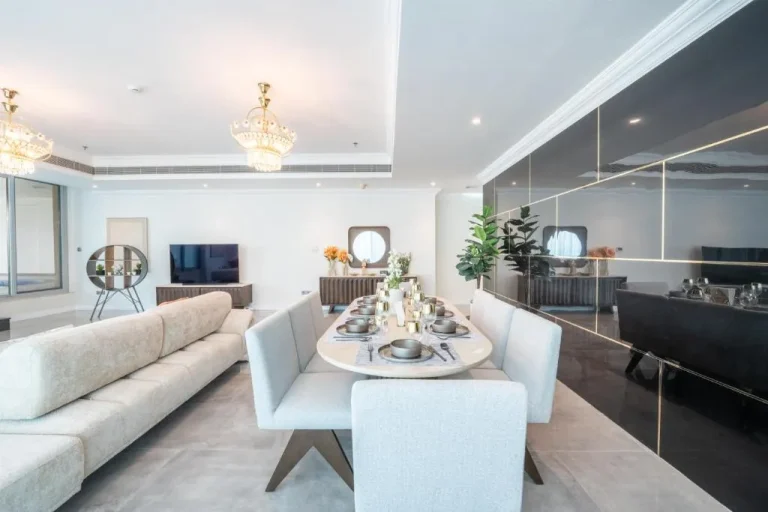Elegant dining area in Marina Luxury 5 Bedroom & Private Pool in Dubai