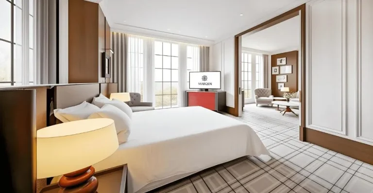 Suite at Marqen Hotel in Jakarta with modern layout
