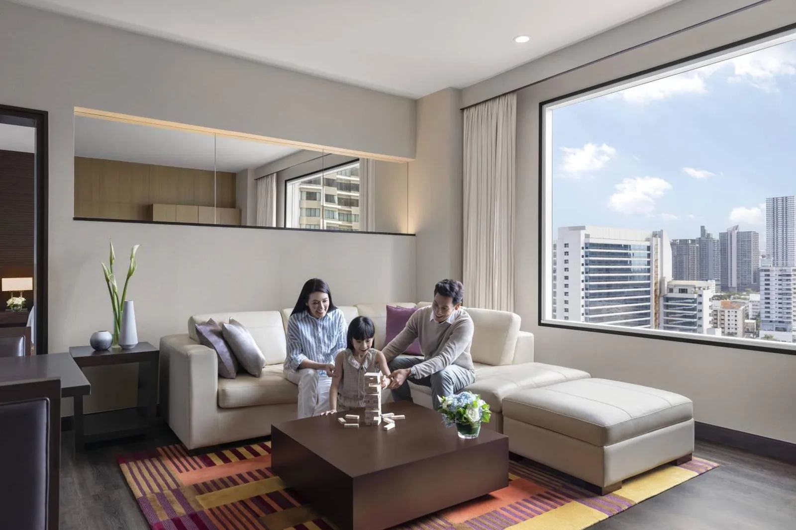 Marriott Executive Apartments Sukhumvit Park family playing together