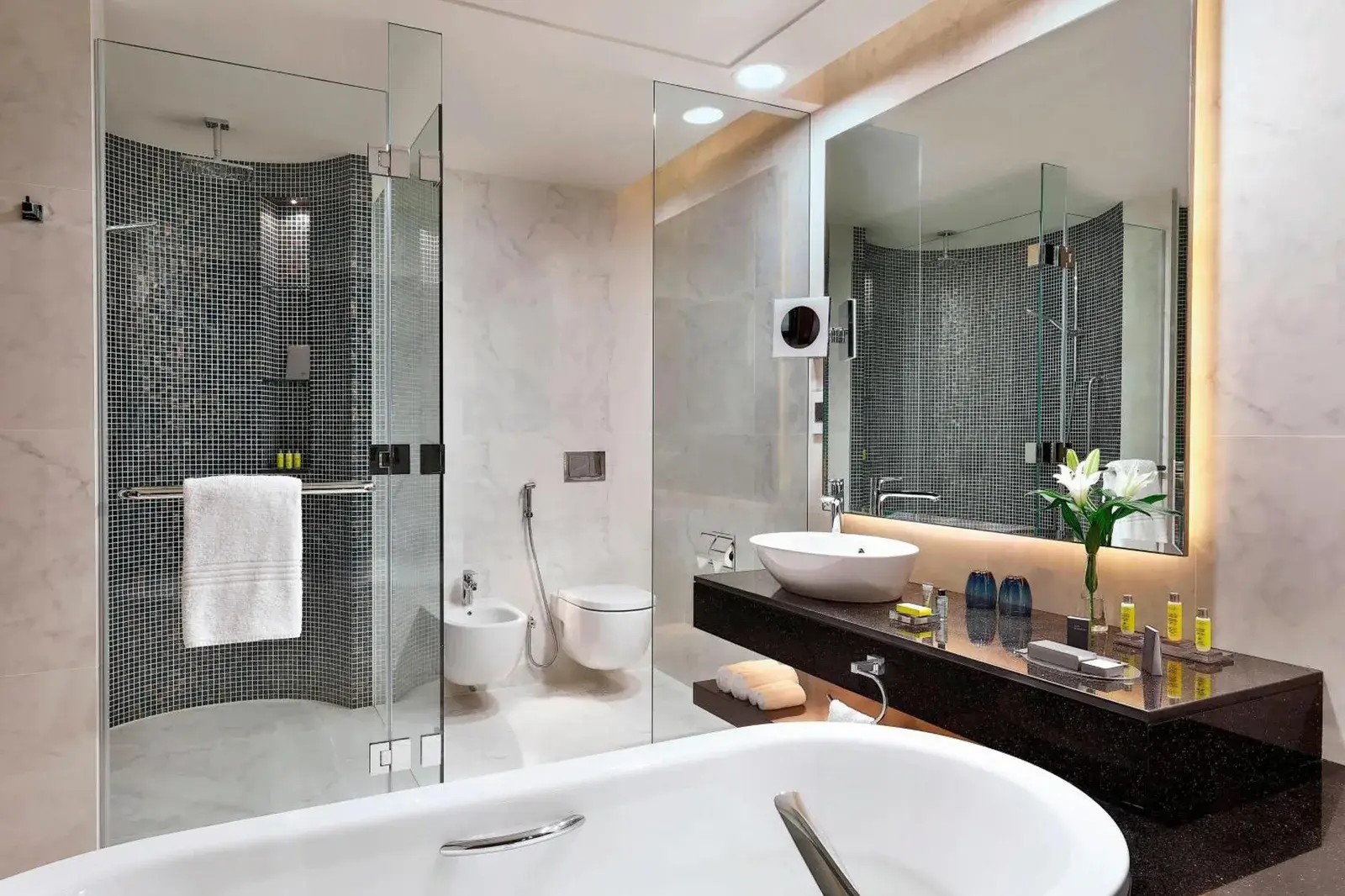 Modernes Badezimmer im Marriott Hotel Al Forsan, Abu Dhabi
