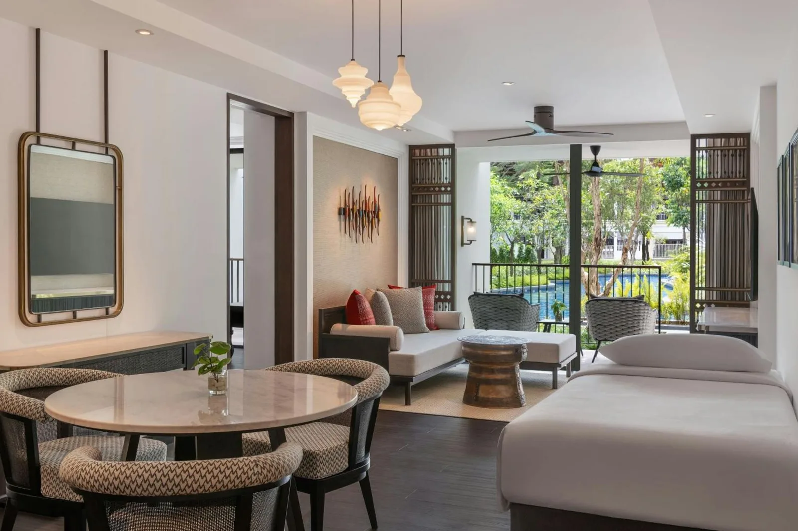 Interior of a suite at Marriott Vacation Club Khao Lak Beach Resort with modern design