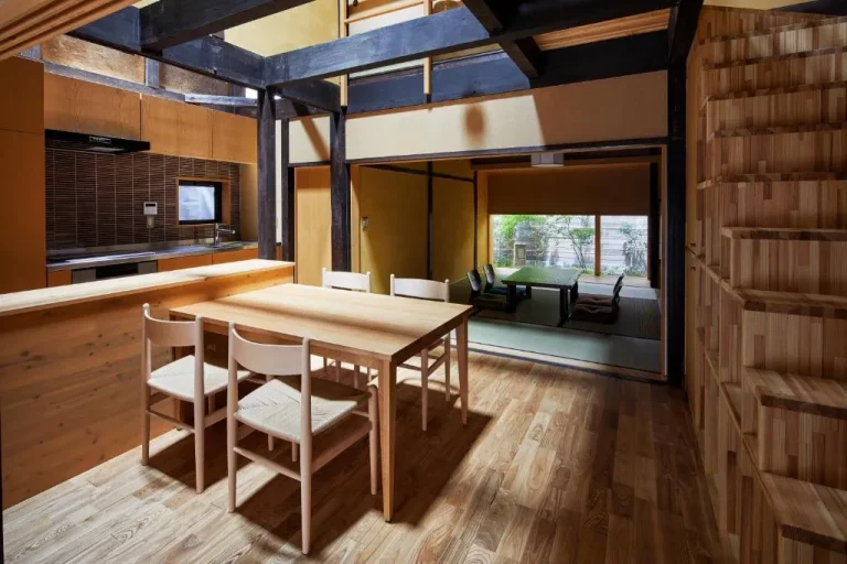 Dining area in Marukyo Gakurin-an, Kyoto