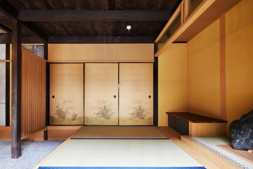 Tatami room in Marukyo Gakurin-an, Kyoto