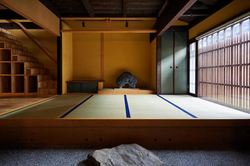 Tatami room in Marukyo Gakurin-an, Kyoto