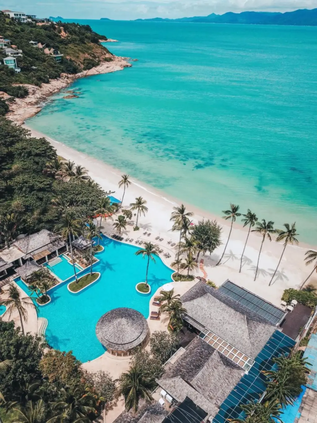 Vista aérea de Melati Beach Resort & Spa en Koh Samui