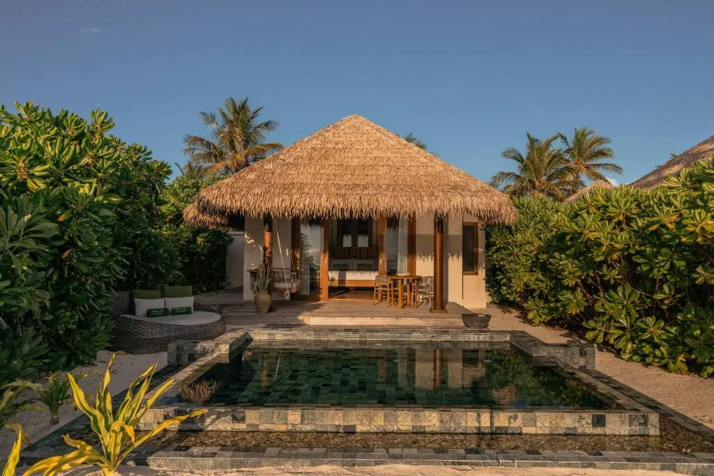 Exterior de una villa privada en Meliá Whale Lagoon Maldivas