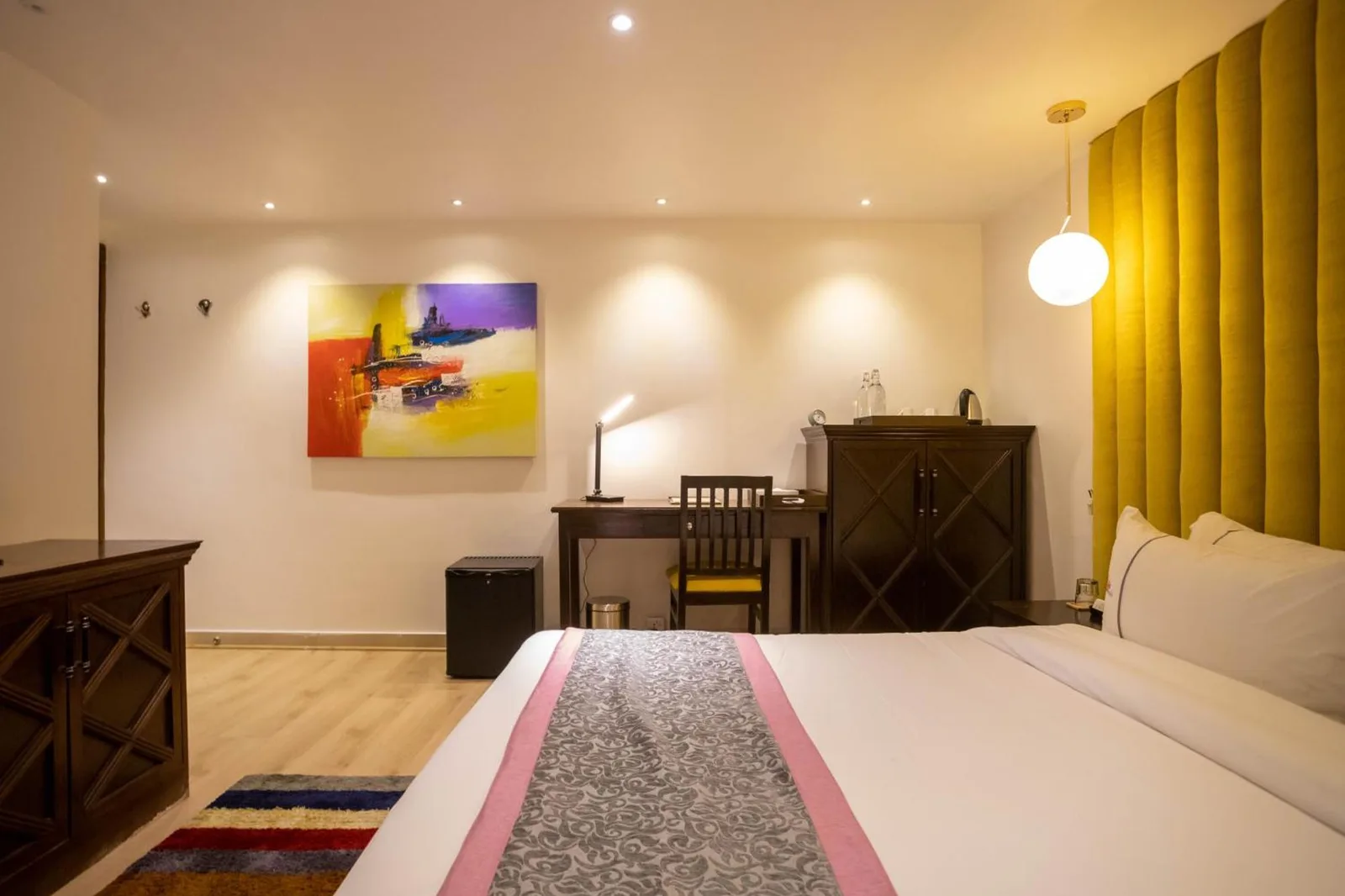 Creatively designed room at Meraki Holistic Wellness Retreat