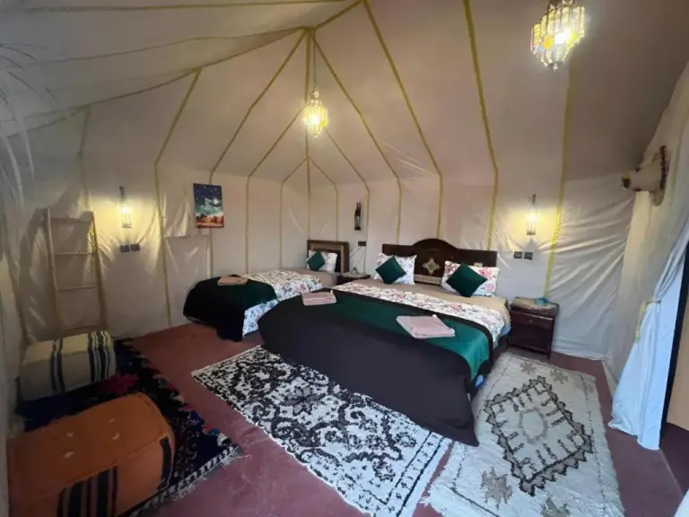 Sleeping area in Merzouga Best Luxury Camp