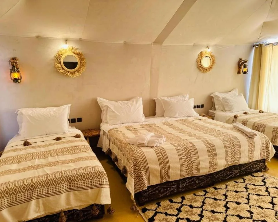 Family tent layout at Merzouga Best Luxury Camp