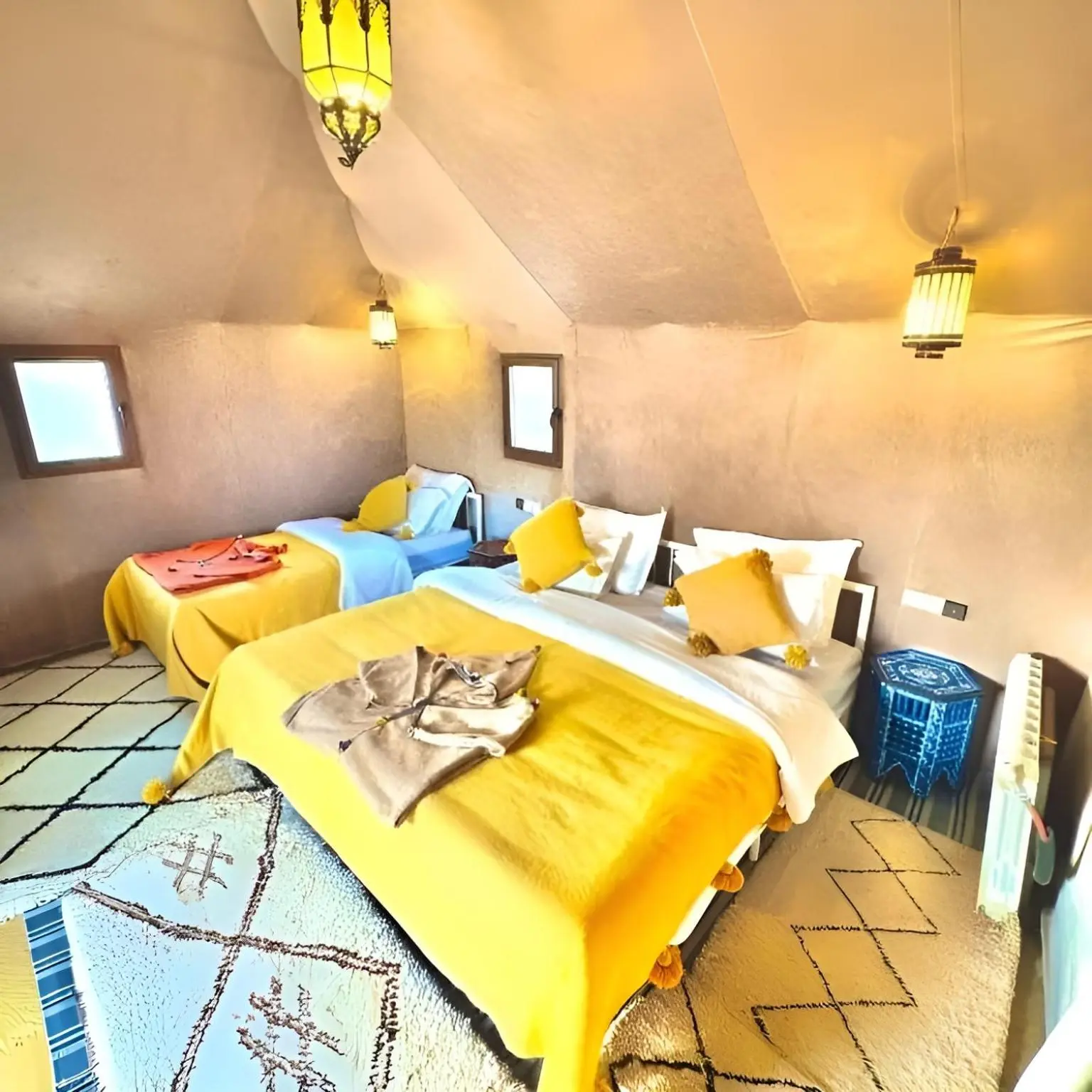 Bequemes Doppelzimmer im Merzouga Deluxe Camp