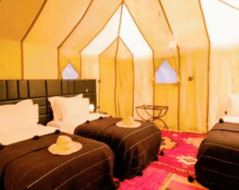 Merzouga Marvelous Camp triple bed setup