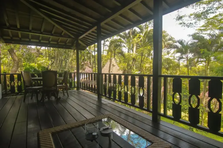 Veranda view at MesaStila Resort and Spa, Magelang