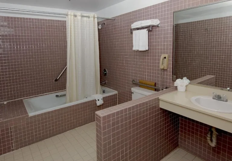 Metro Plaza Hotel bathroom with tub and shower