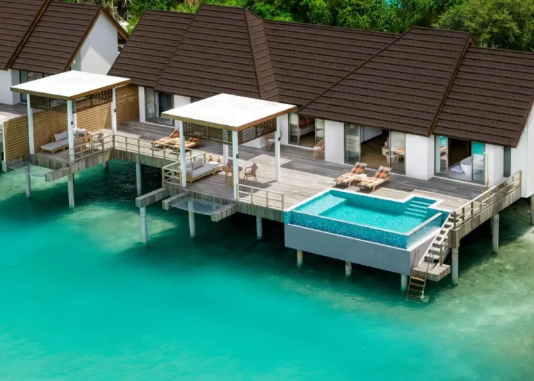 Water villa with private pool at Meyyafushi Maldives