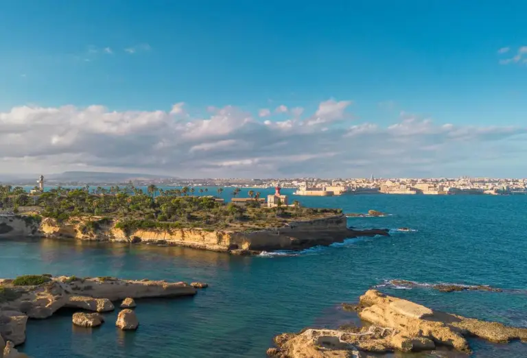 Stunning coastal view from Minareto hotel in Syracuse