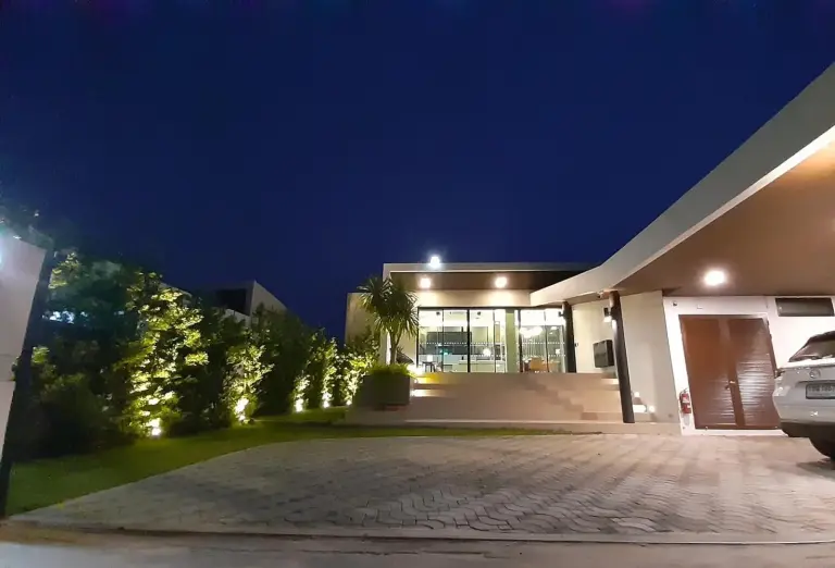 Nighttime Entrance