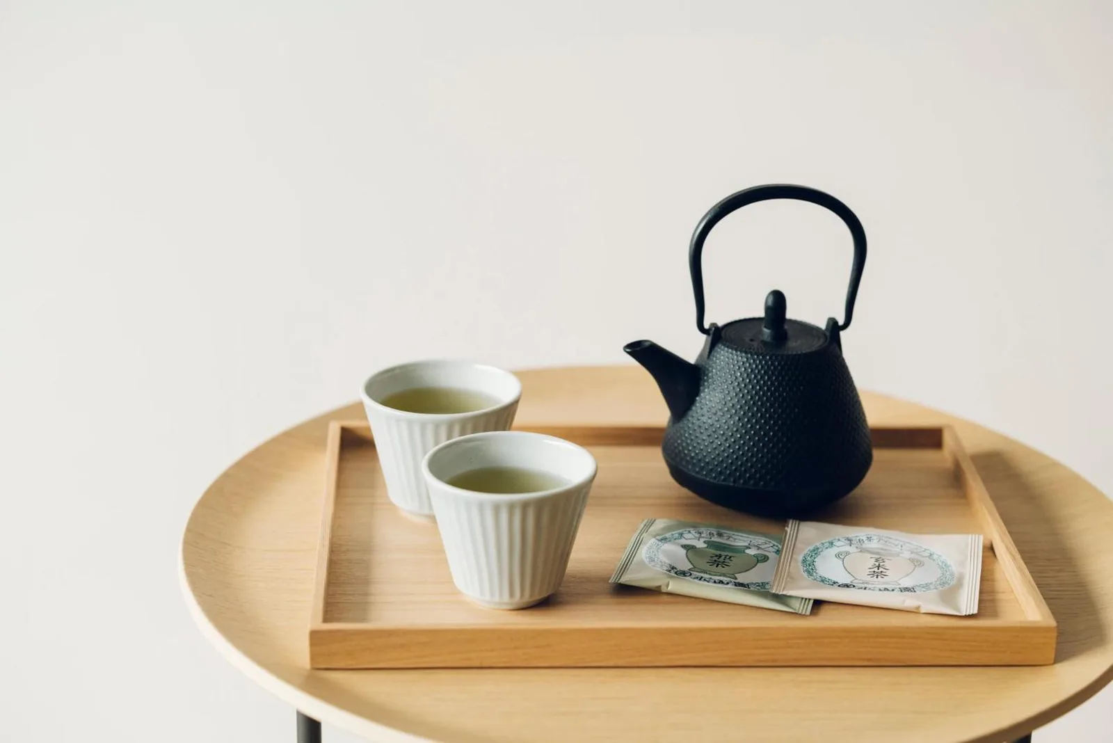 Muni Kyoto service à thé avec tasses de thé vert et bouilloire