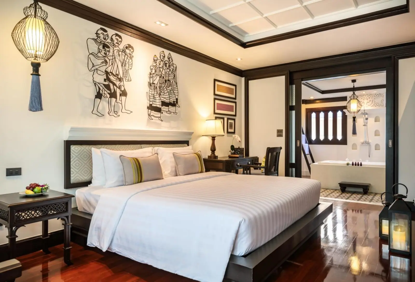 Artistic guest room at Na Nirand Romantic Boutique Resort, Chiang Mai
