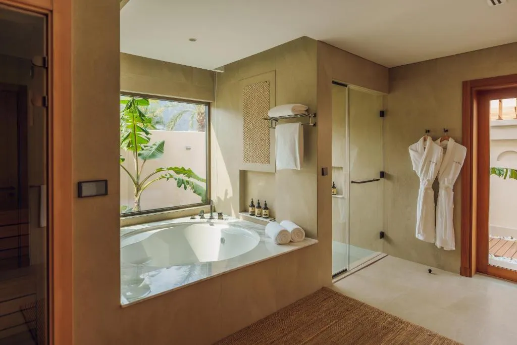Modern bathroom in Naama Beach Villas & Spa
