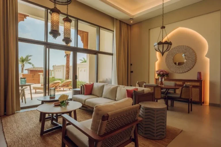 Stylish living area in Naama Beach Villas & Spa