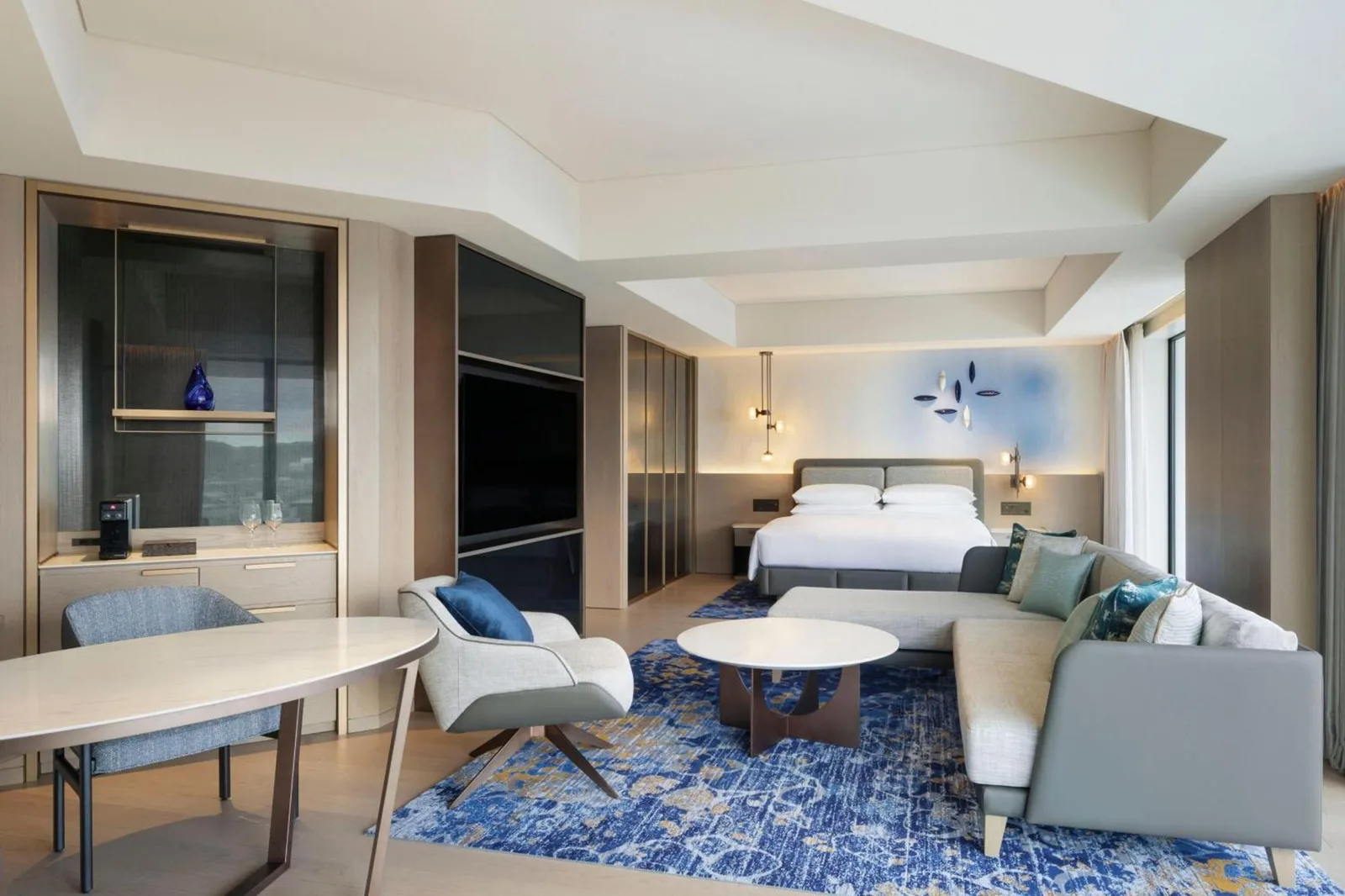 Living area in the suite at Nagasaki Marriott Hotel