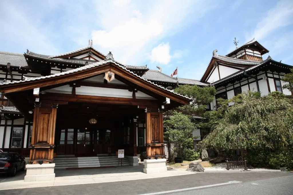 Exterior of Nara Hotel showcasing traditional design
