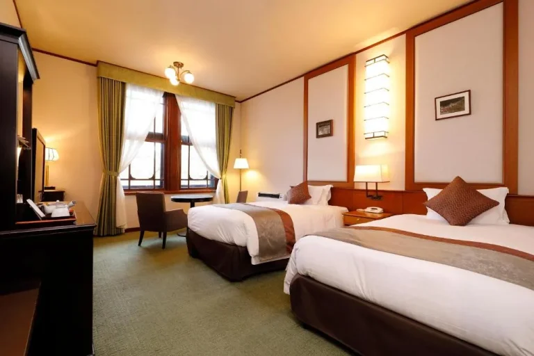 Stylish twin room in Nara Hotel