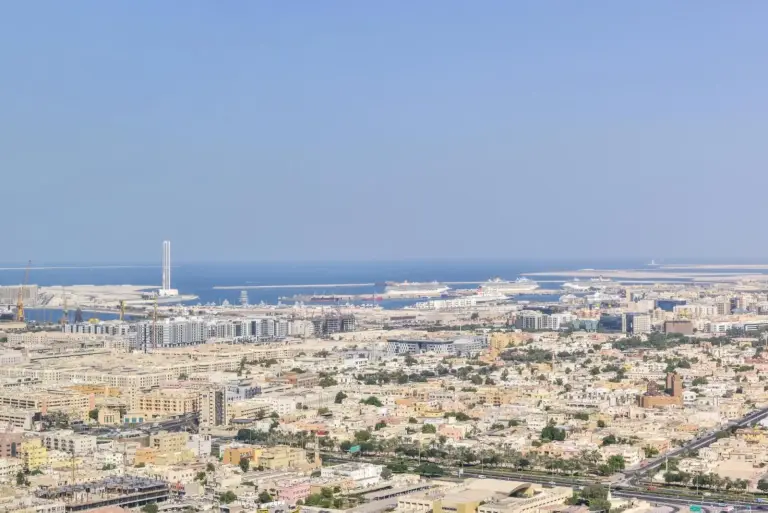 City landscape view from Nassima Tower Hotel Apartments in Dubai