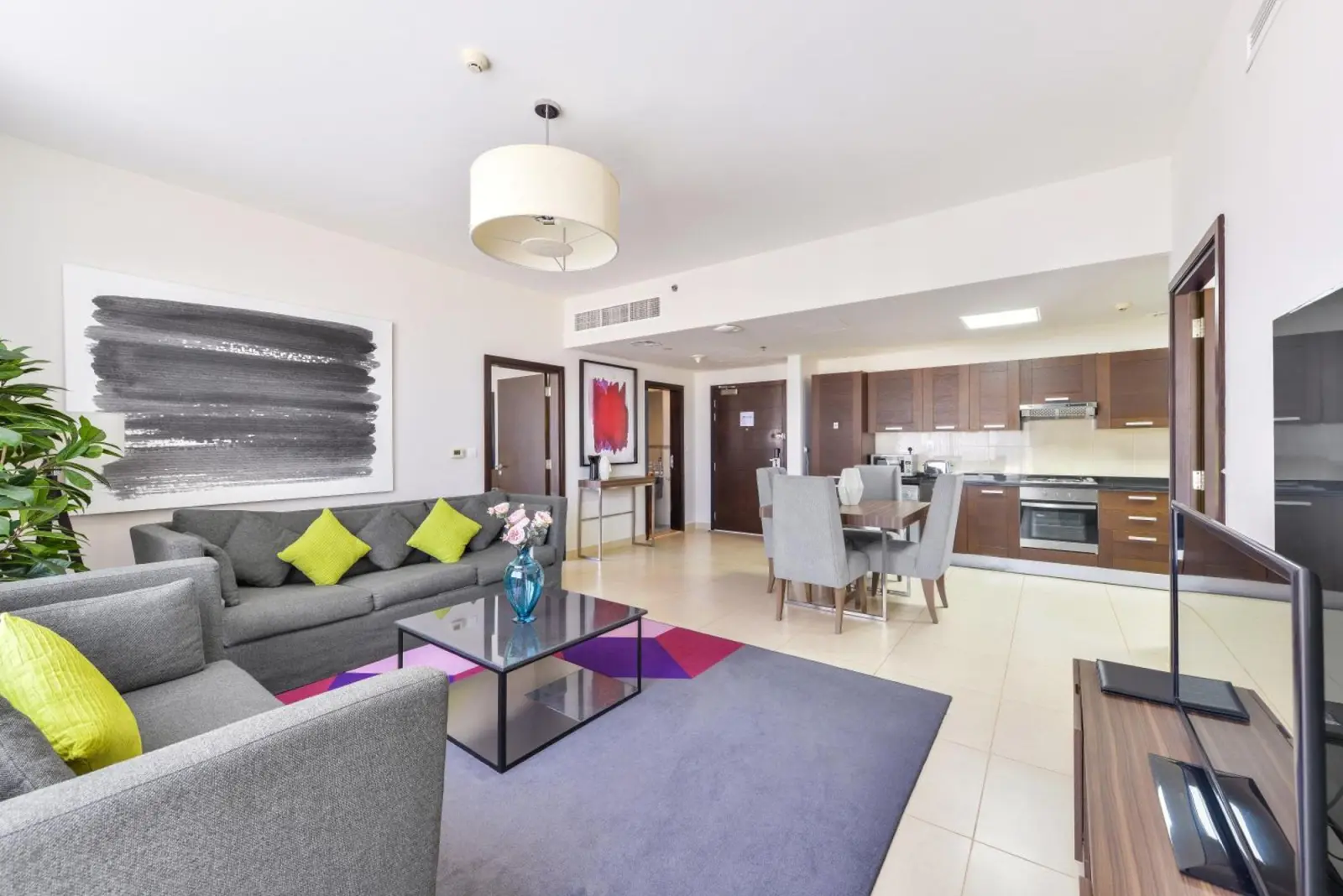 Living room of Nassima Tower Hotel Apartments in Dubai