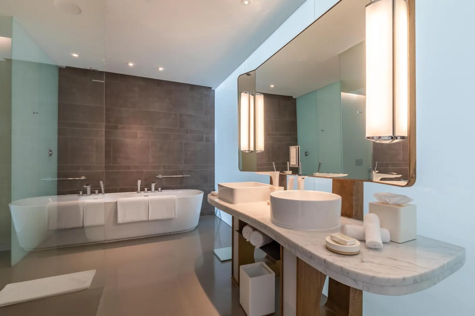 Modern bathroom setup at Nikki Beach Resort & Spa Dubai