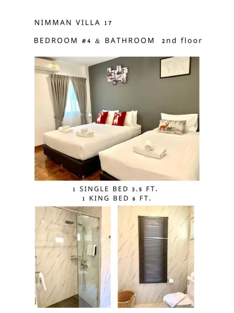 Nimman Villa 17 Schlafzimmer 3 und Badezimmer