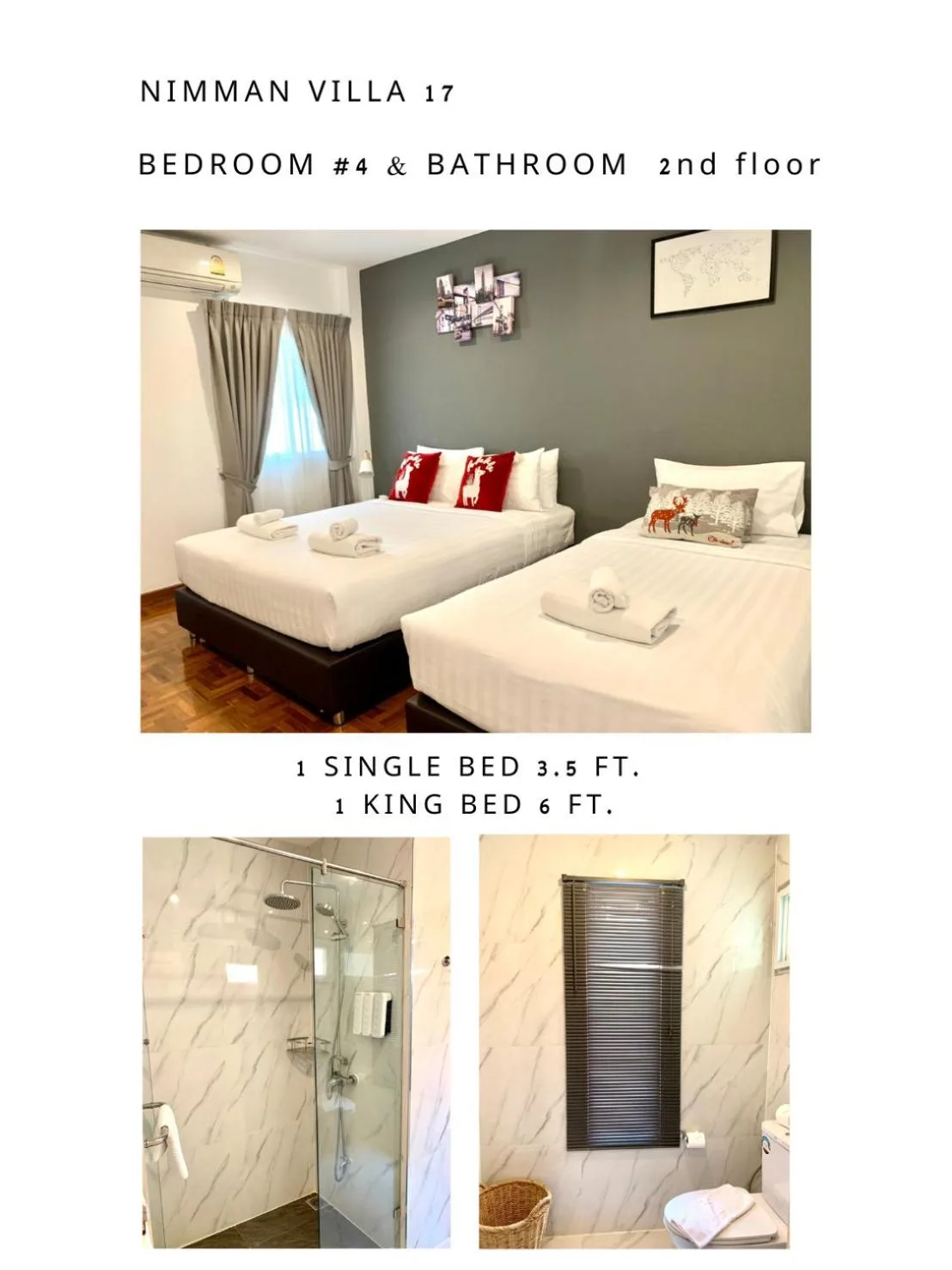 Nimman Villa 17 Schlafzimmer 3 und Badezimmer