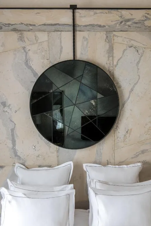 Mirrored decor in guest room at Nolinski Venezia