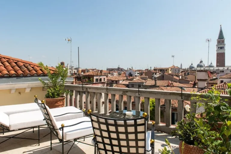 Rooftop view of Nolinski Venezia showcasing the city of Venice